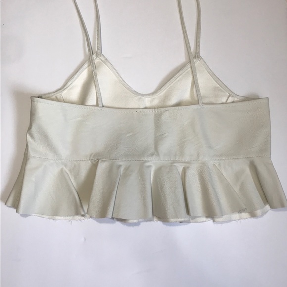 Zara faux leather peplum top - Picture 3 of 8